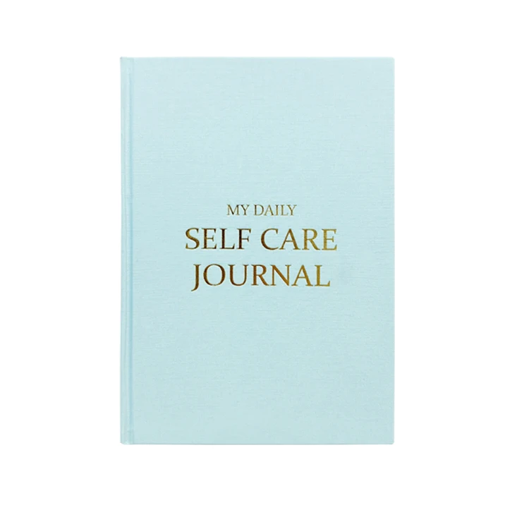 X907-1 Gray Almond Black Pink Color Fabric Covers My Daily Self Care Journal Wellness Gratitution Mental Health Journal