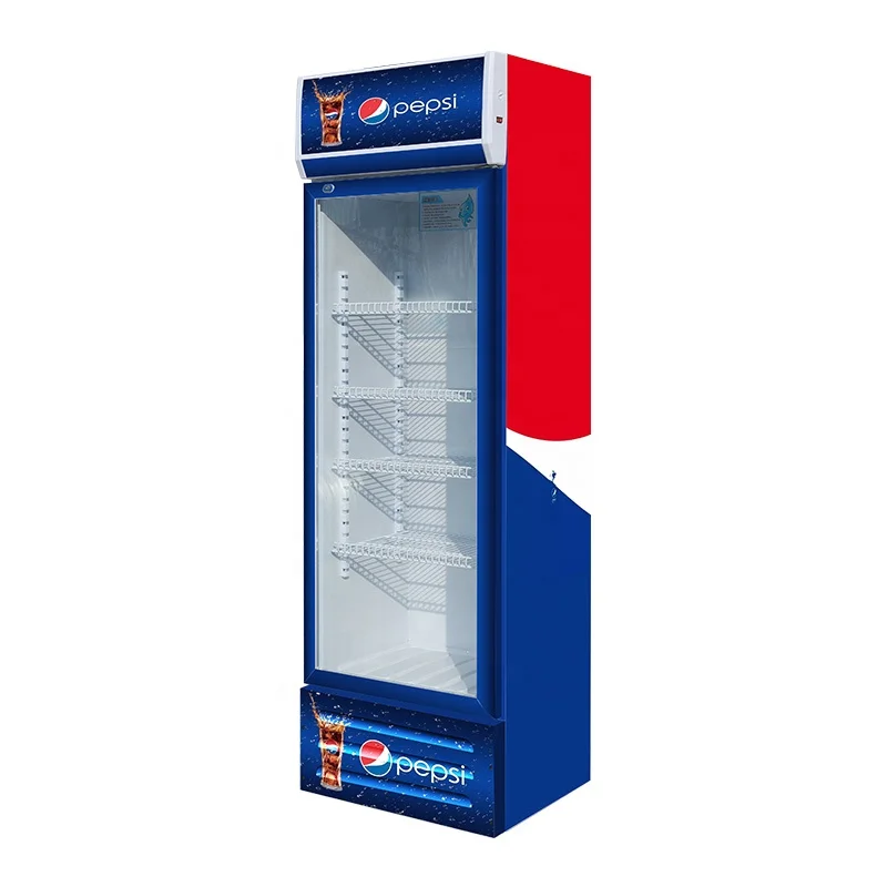 Commercial glass vitrine beverage showcase refrigerator