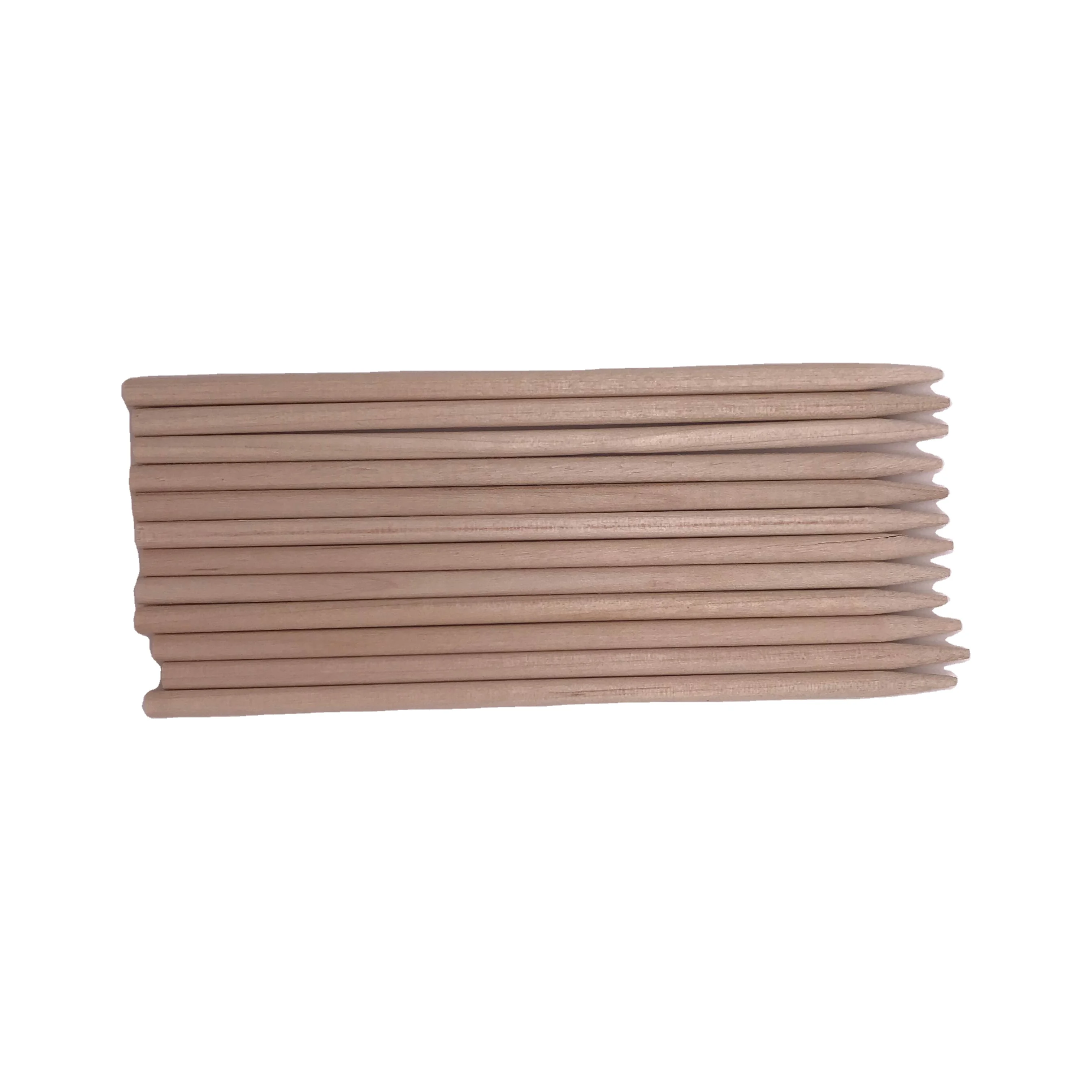 Деревянные палочки для барбекю, б/у, дешевые круглые шпажки