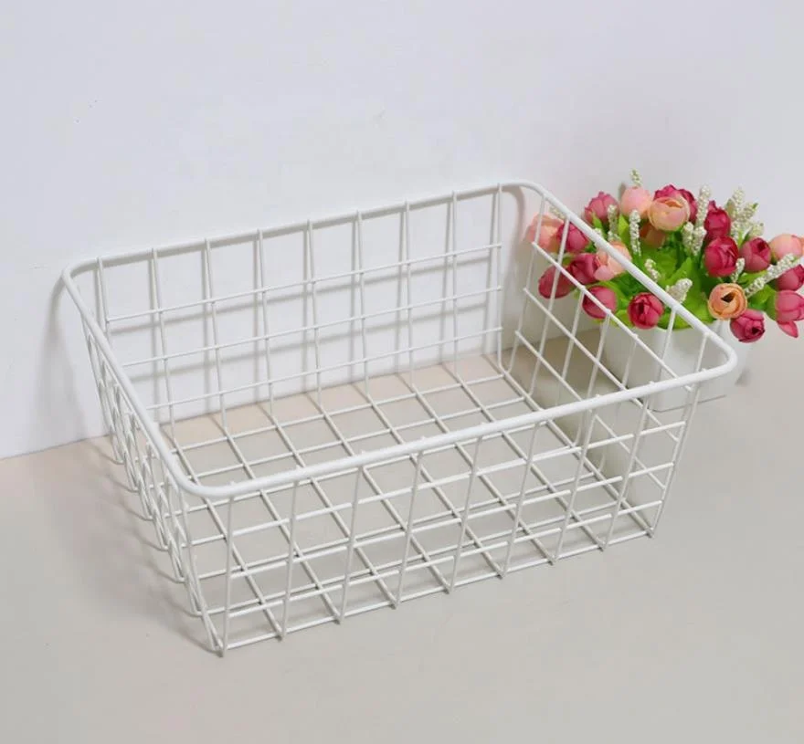 28 x 22 x 12 cm Wire Storage Baskets Metal Storage Organizer Basket for Home Office Kitchen