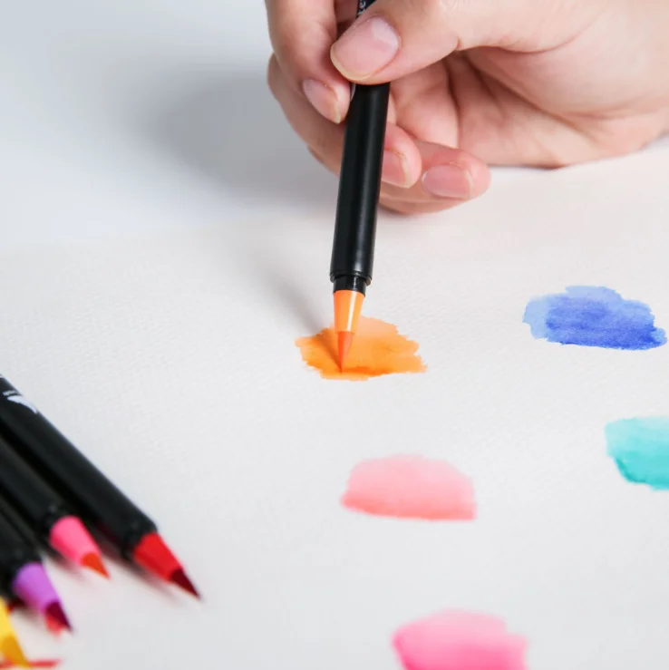 
hot selling 24 paint watercolor brush markers pens set 