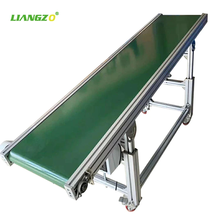 Popular White or Blue PU Material Handling Custom Belt Conveyor Machine