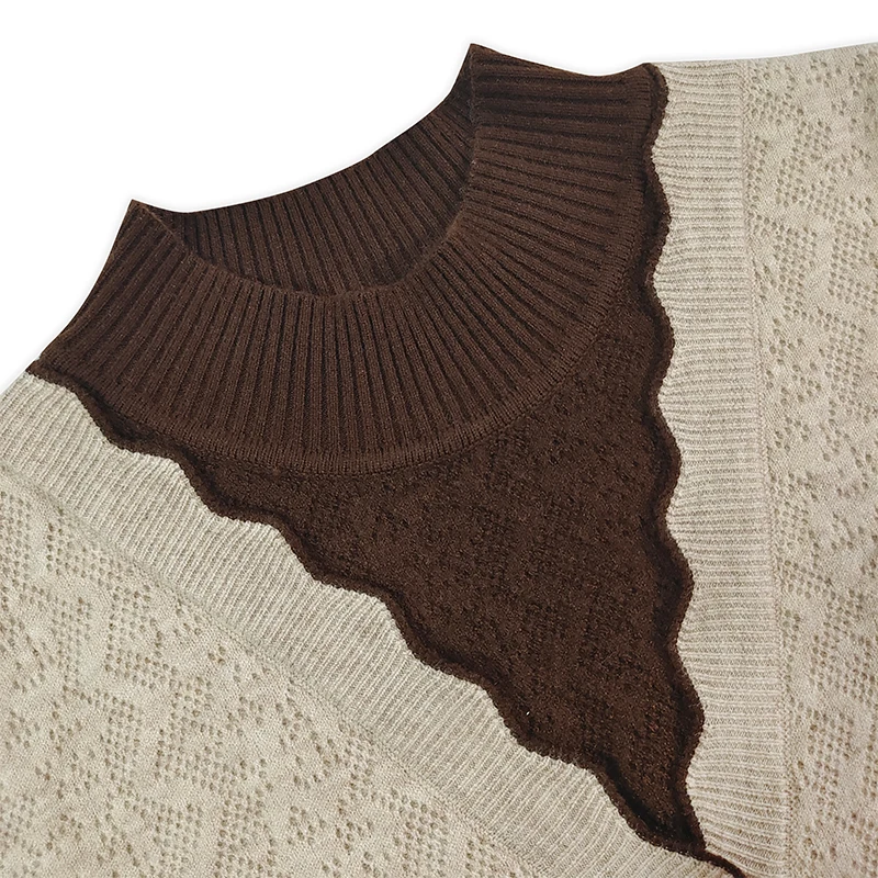 Factory Custom Spring New Pure Cashmere Jumpers Half High Collar Knitted Sweater