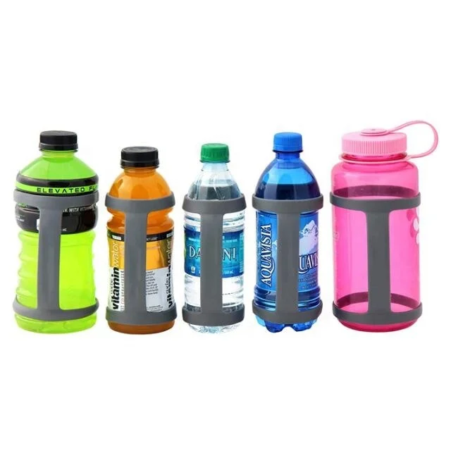 Modern Silicone Bottle Band Water Bottle Carrier Handle Cup Strap Soft Silicon Bottle Holder  Grip