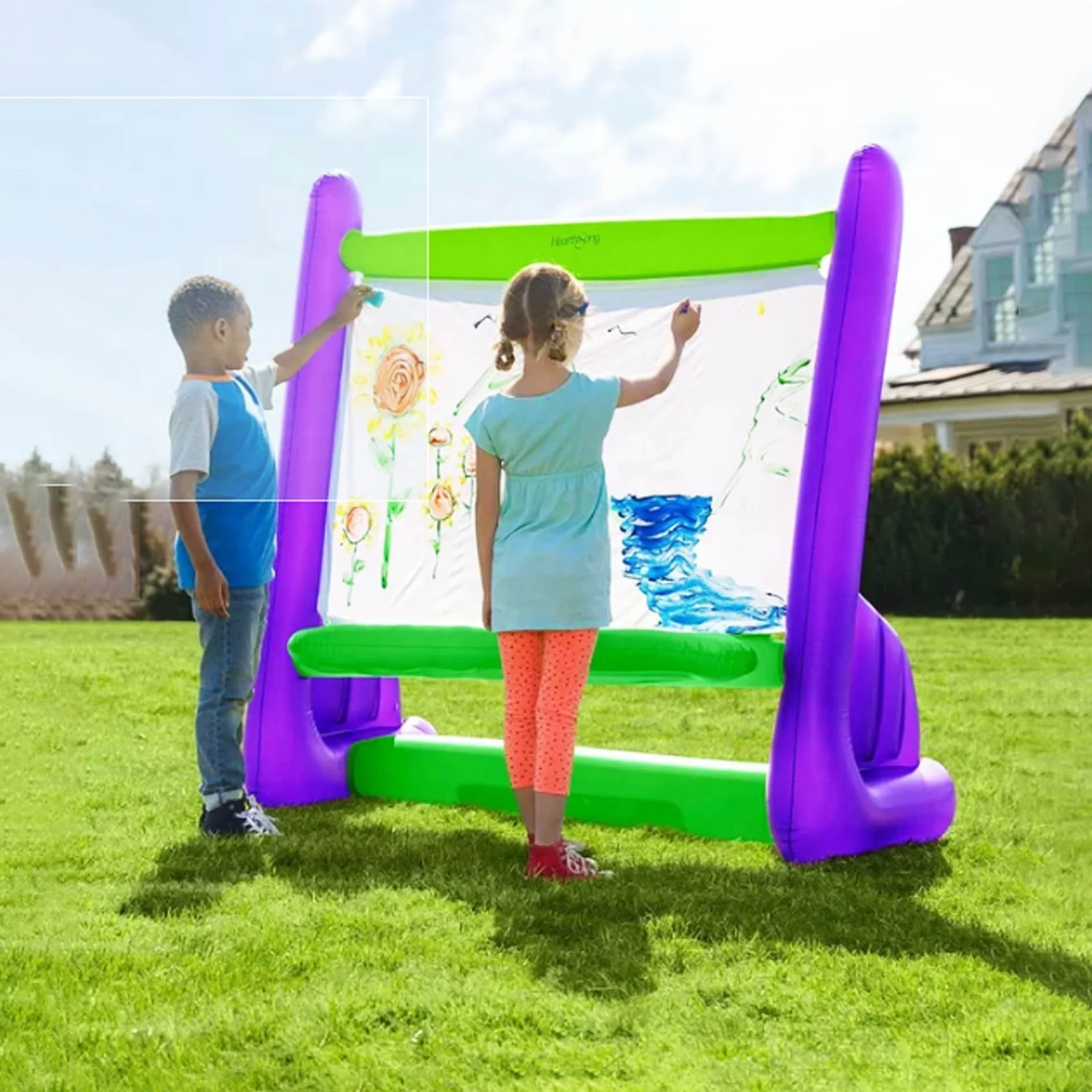 Hotsell courtyard waterhan easy clean amazing inflatable folding board easel frame for sale