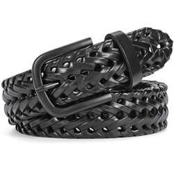 Высококачественный Плетеный ковбойский ремень ручной работы из натуральной кожи для мужчин винтажный плетеный ремень с пряжкой из сплава