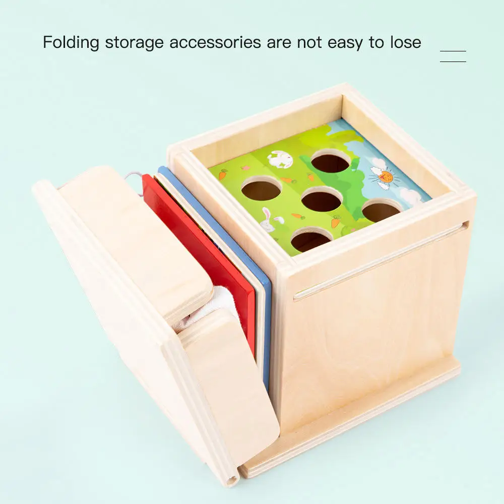 4 in 1Wooden Play Kit Includes Permanent Box Wooden Montessori Baby Toys Gifts for Boys Girls Age 12+ Months