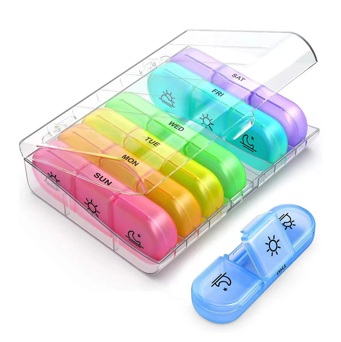 case 3 cases pill case plastic drawer type pill box