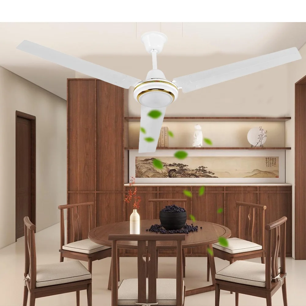 Guang Dong Good Quality Modern Smart  Ceiling Fan 56' Remote Control Kit  Air Cool AC DC Ceiling Fan 12V With Copper Motor