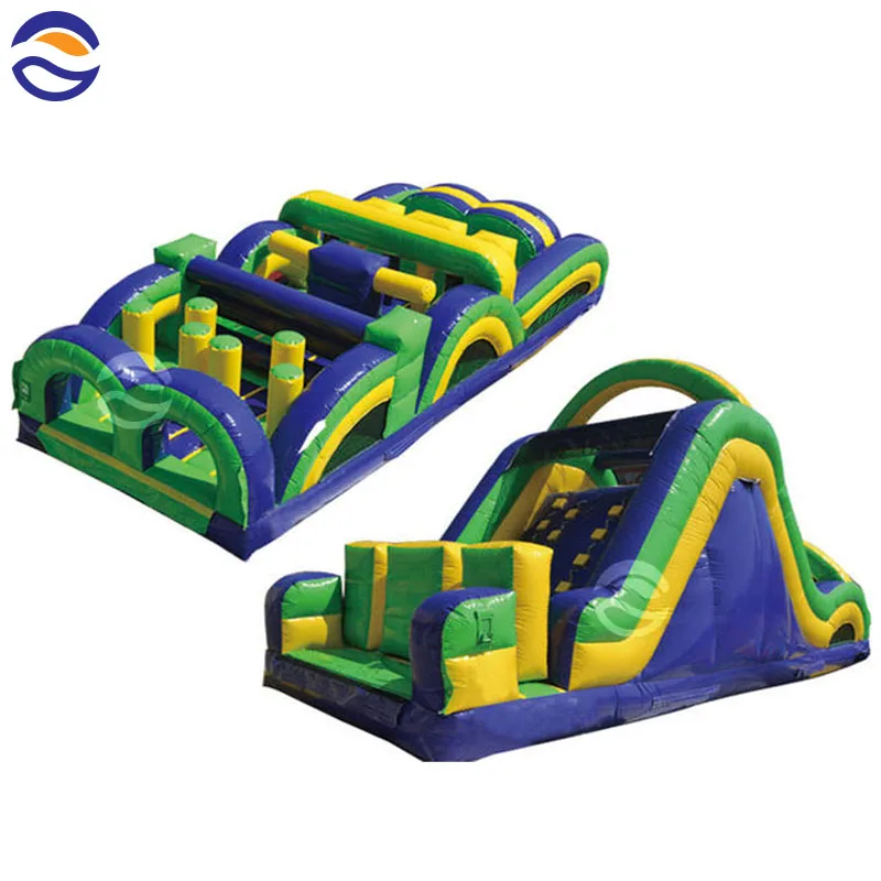Fun Run Obstacle Course Radical Run Inflatable Obstacle Course 50-60 Ft For Sale