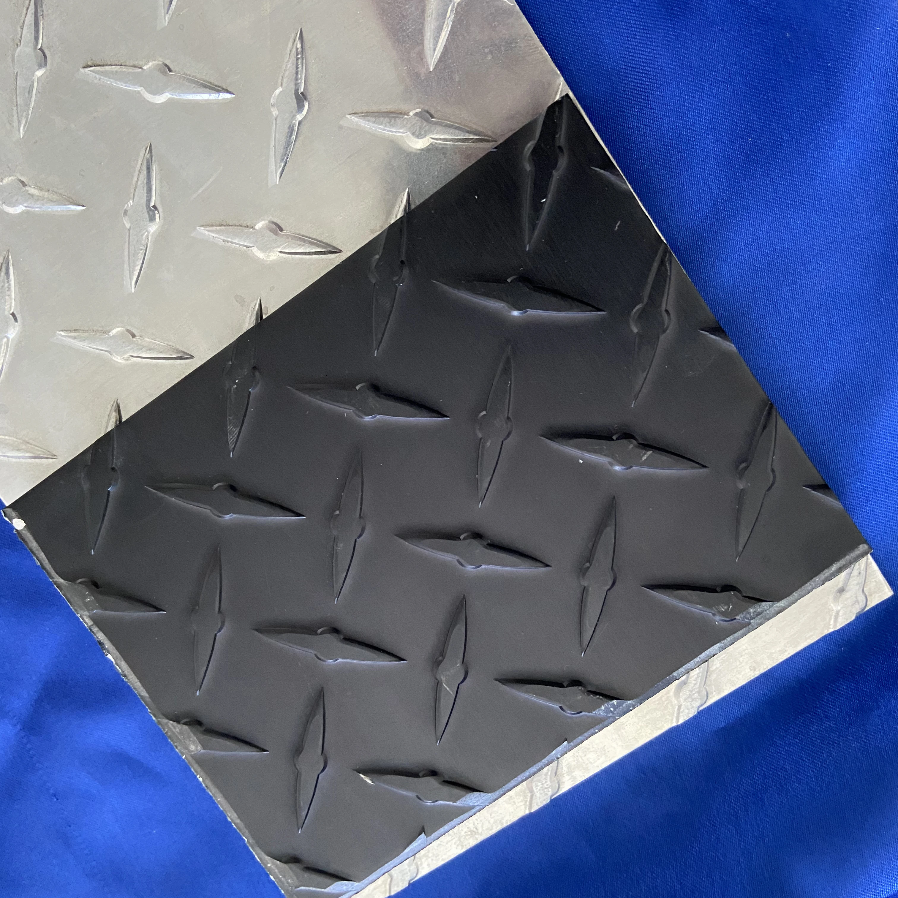Anodizing Checkered Diamond Aluminium Patterned Aluminium Checkered Sheet Embossed Pattern Tread Aluminum Plate