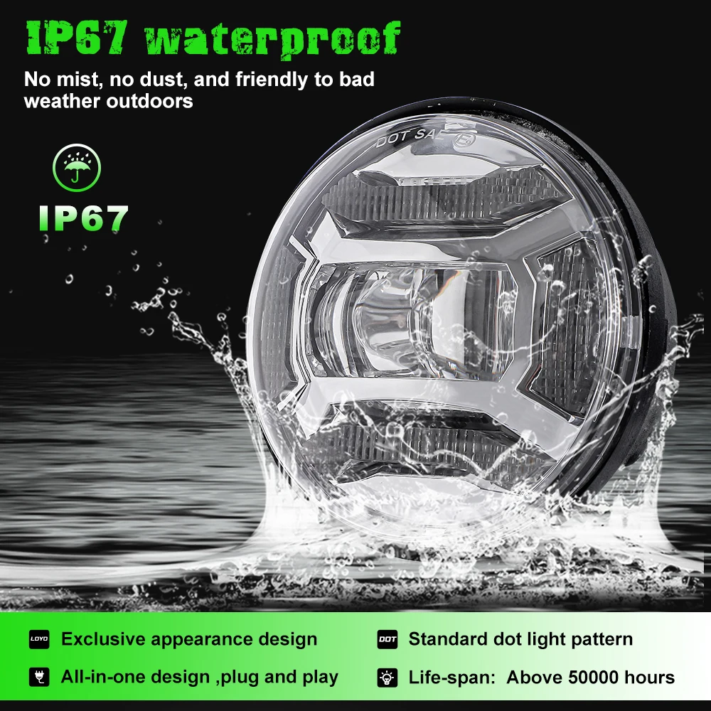 Best Price Motorcycle Fog Lamps 4.5Inch Led Fog Light Headlight Indian Cars Foglamp Manufacturer In China Fit For Harley