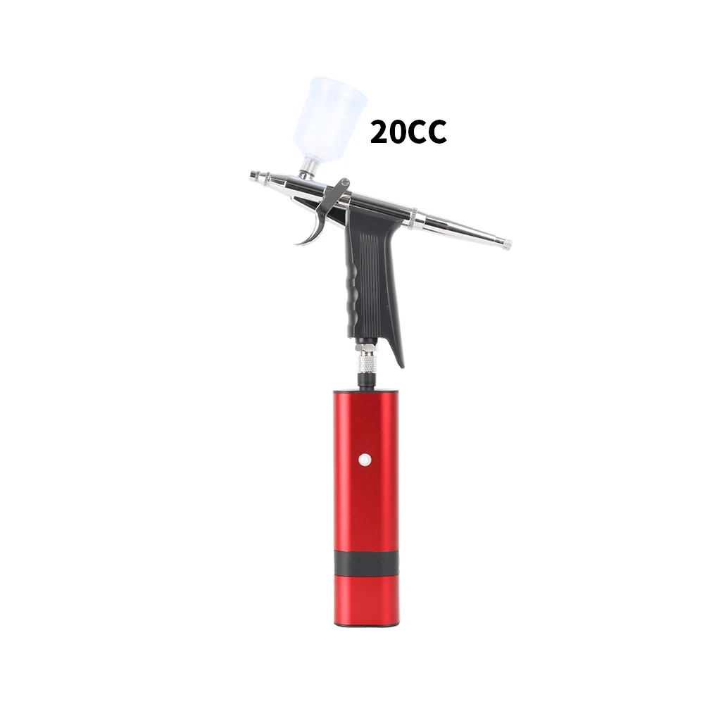 Trigger type high pressure at 30psi cordless airbrush with braided hose for multifunctional use