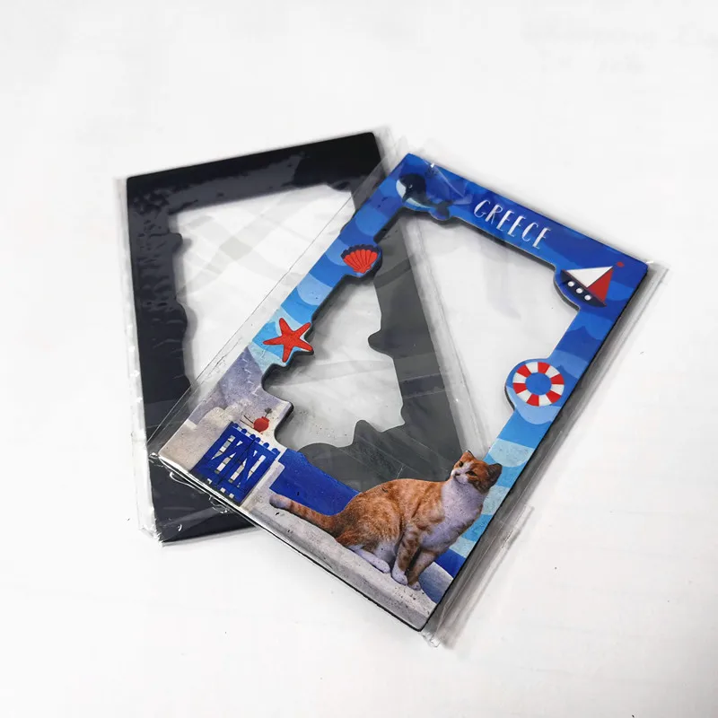Blue Cartoon Magnetic Photo Frame Ocean element Free Punch Wholesale Creative Products
