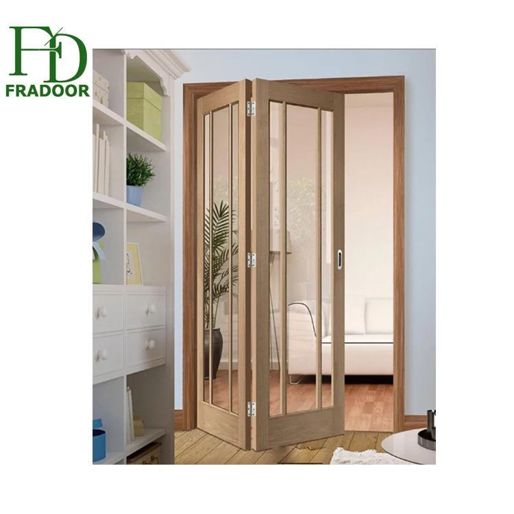 Interior Position Sliding Type Folding Wooden Doors Partition