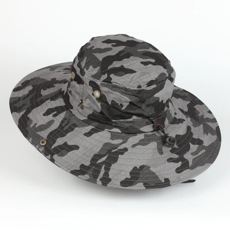 Wholesale High Quality Custom Logo Design Blank Plain Fly Camouflage Fishing Fisherman Hats For Men