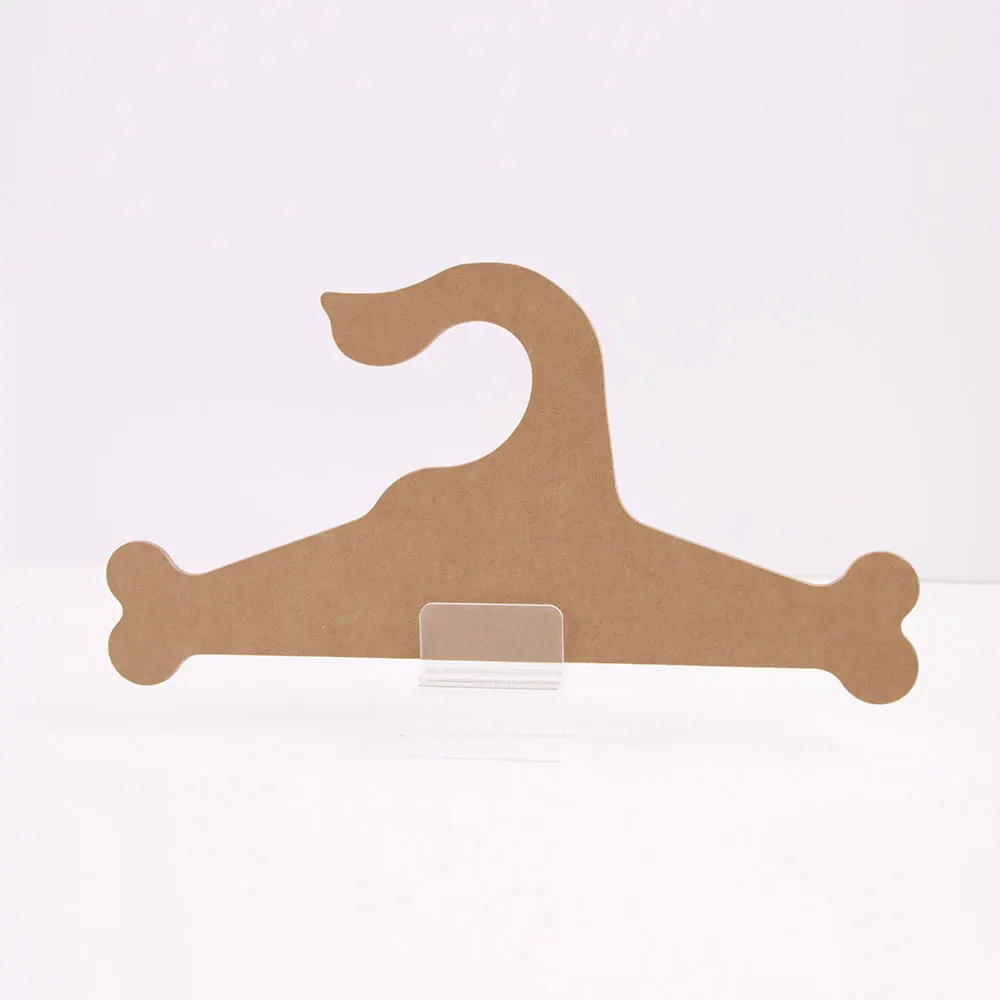 Cute design pet cardboard hanger paper animal clothing hangers customized pet dogs & cats hangers with paper cardboard