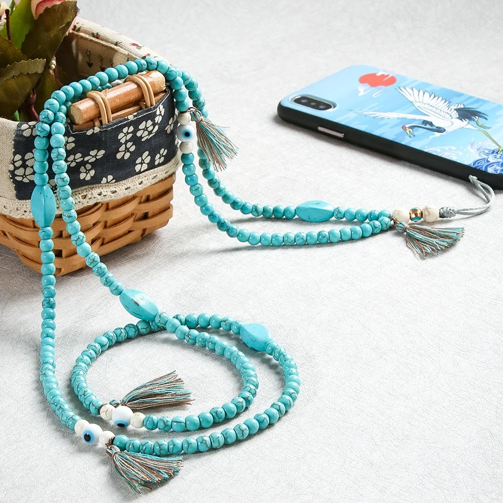 
2020 New fashion factory price phone accessories phone chain beads straps for mobile/ glasses/necklace/bracelet 