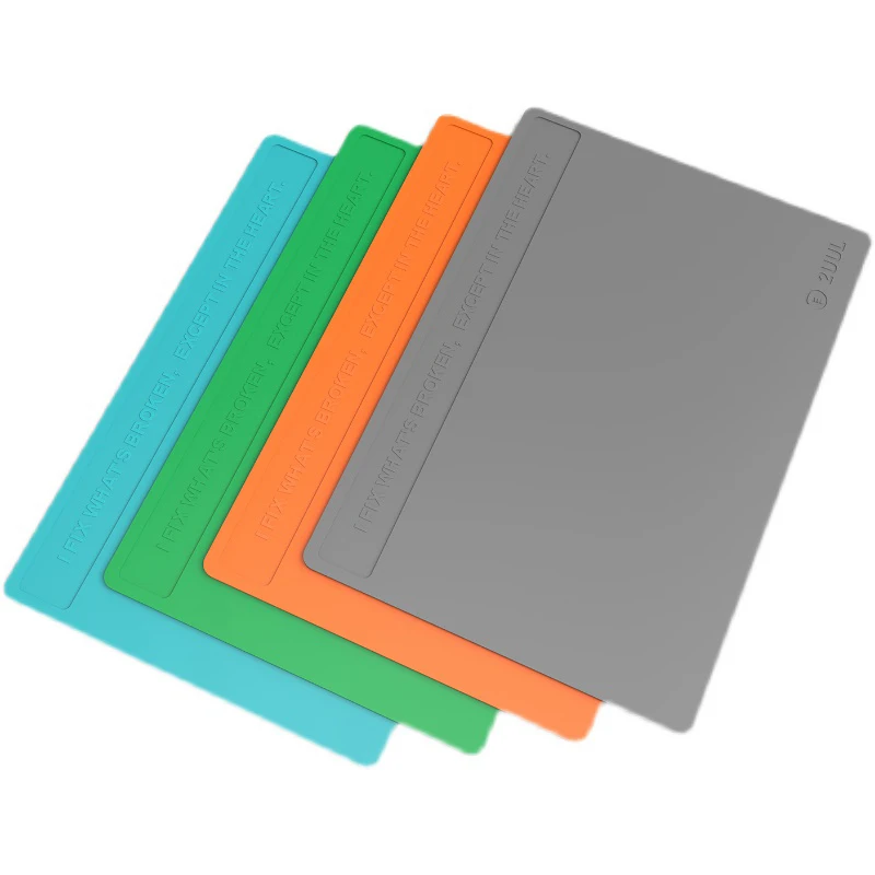 2UUL Heat Resistant Silicone Pad 400mm*280mm Anti-static Desk Platform for BGA Welding Rework Desk Organization Mat