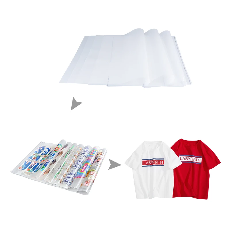 Manufacture 75/100 mikron clears creen printing polyester PET release plastic heat transfer film sheets for t-shirt