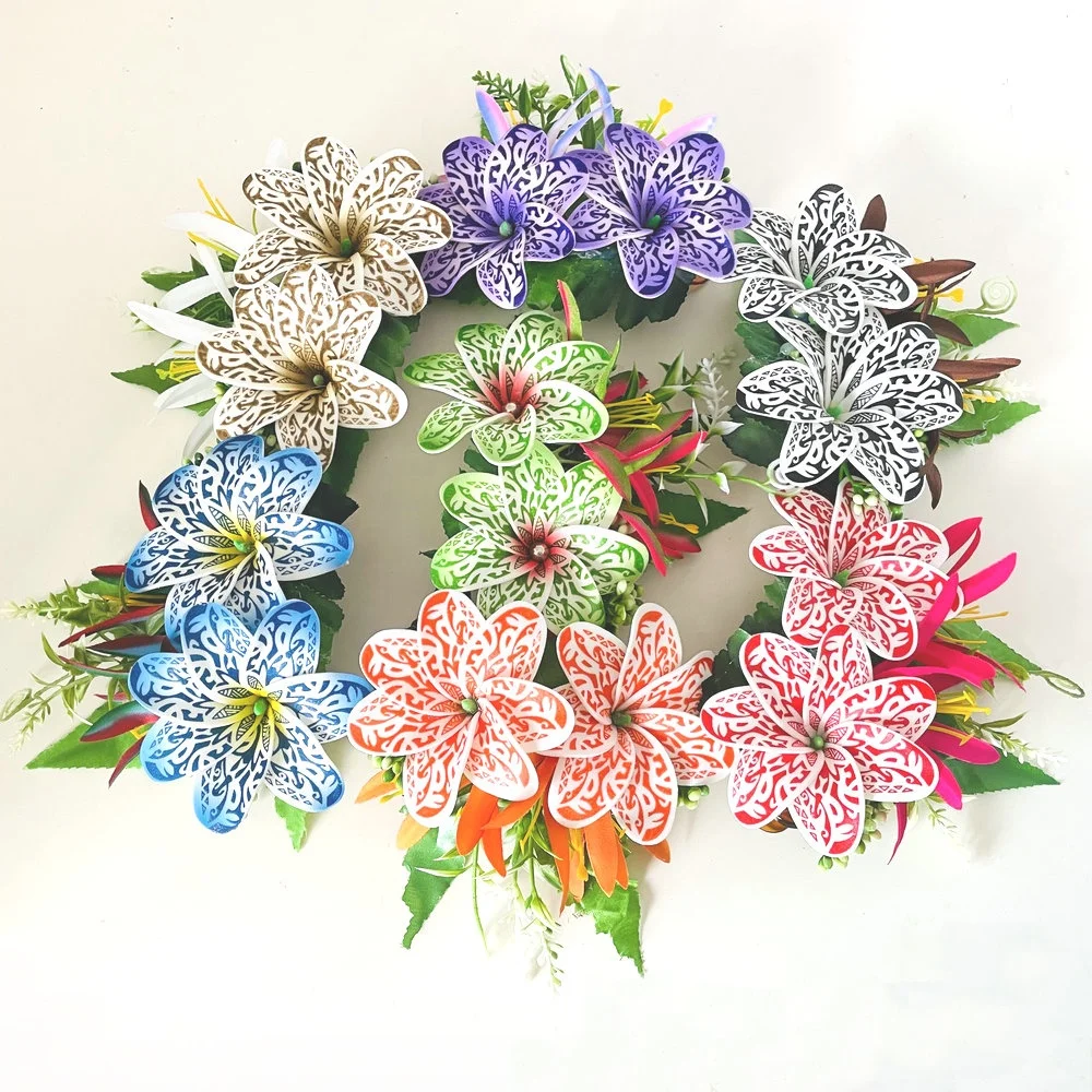 Foam flowers hair Clip Artificial tropical plumeria Island frangipani tiare hibiscus pin comb headband dancing party accessories