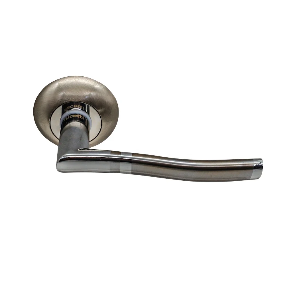 Small Design Aluminum Handle Satin Nickel / Polished Chrome Interior Door Handle