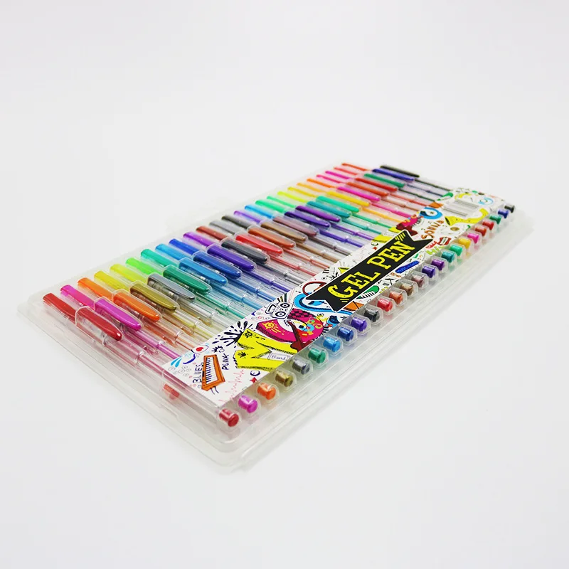 Cartoon Gel Pen  With LOGO,50 colors Fancy Children Glitter Gel Pens Wholesale
