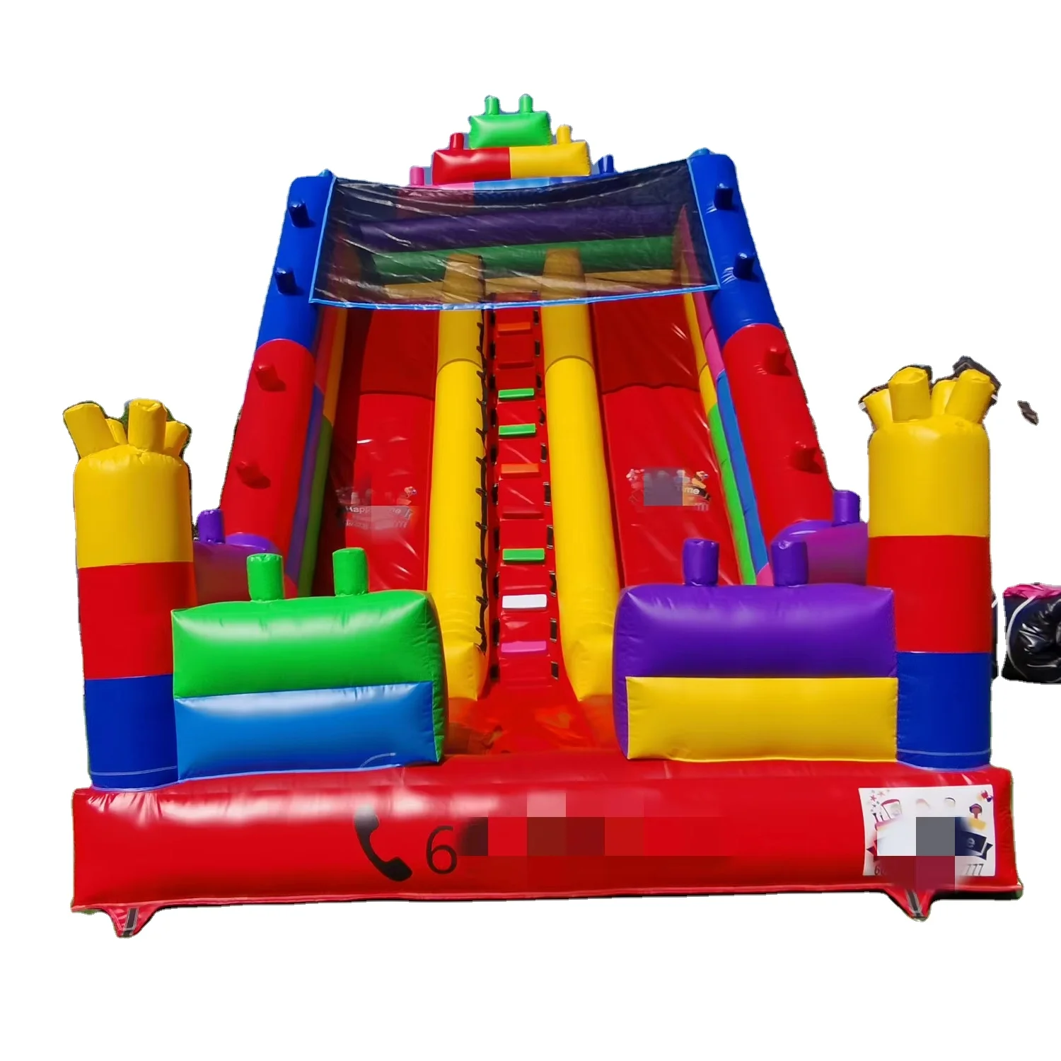 Factory Commercial Slip and Slide Combo Wet Dry Bouncer Colorful Inflatable Slides For Sale