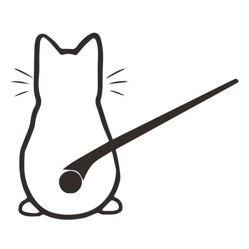 Waterproof Rear Wiper Cartoon Funny Cat Moving Tail Stickers Windshield Wiper Custom Vinyl Decals Stickers For Car Rear Window