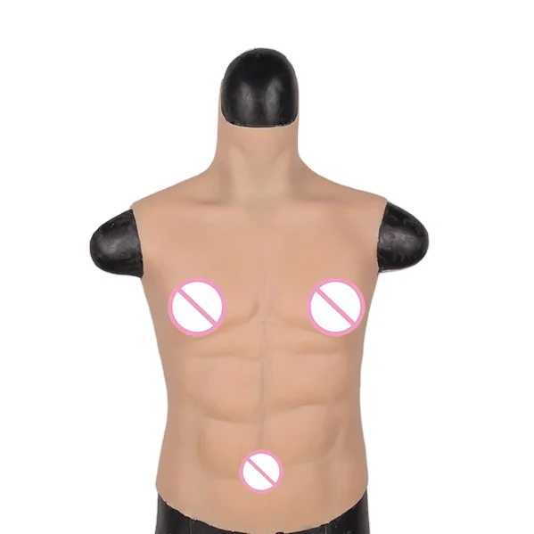 
 Искусственный жилет для мышц груди и живота, реалистичный жилет для мышц, мягкий силиконовый мужской костюм для искусственных мышц  
