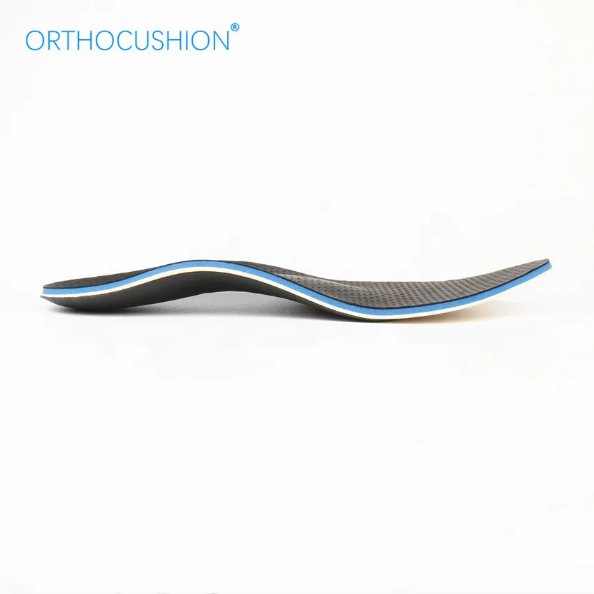ORTHOCUSHION P16L Breathable Leather full length PORON high arch heat moldable orthotic insole hard plastic