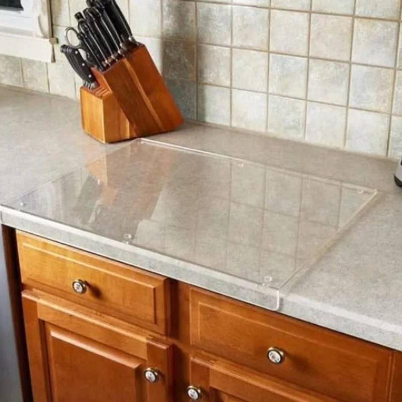 Transparent Acrylic Cutting Boards With Non Slip Clear Acrylic Cutting Boards With Counter Lip For Kitchen Fruit Chopping Boards