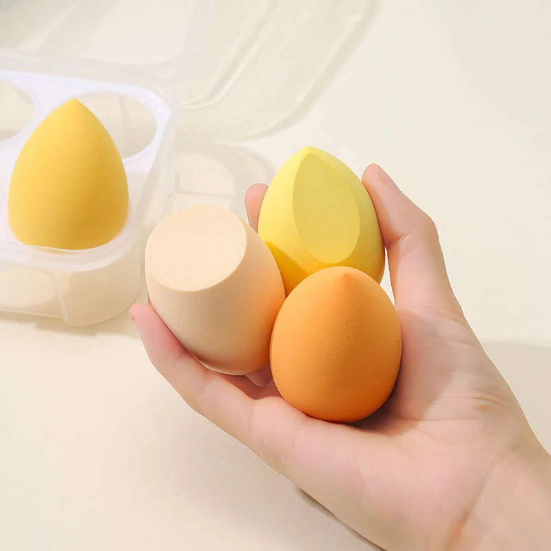 Wholesale  4pcs None Latex Soft Makeup Sponge  Beauty Sponge Set with Egg Box