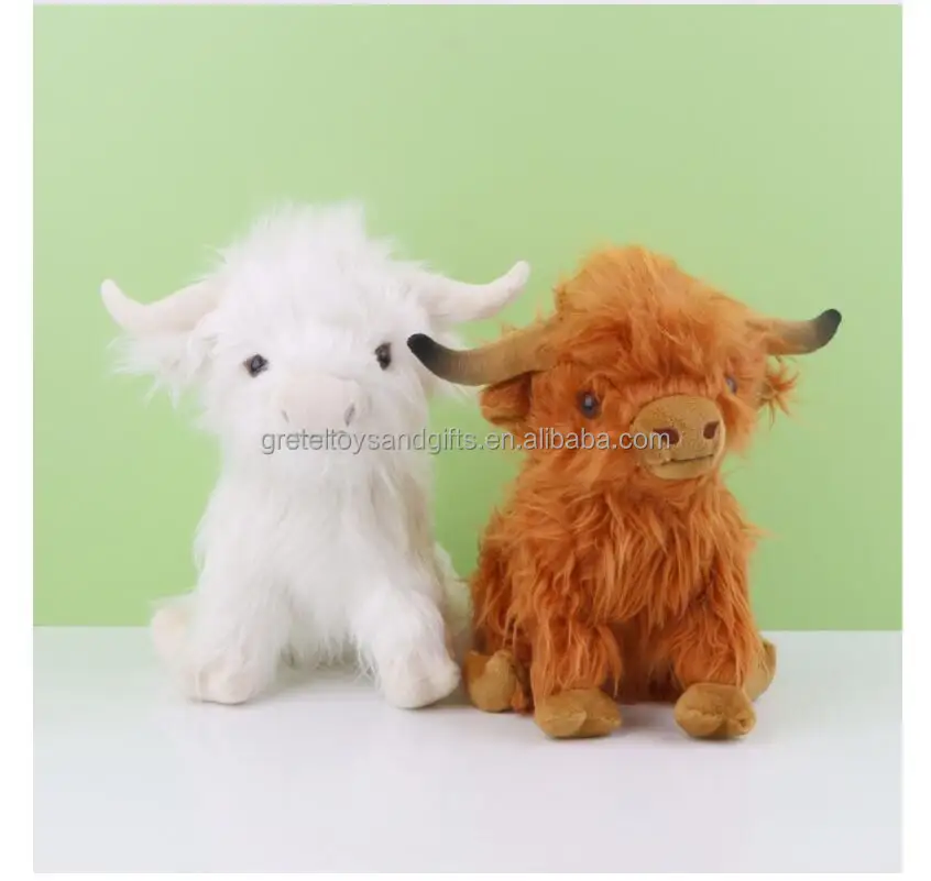 Manufacturer Custom Sensory Stuffed Animal Highland Cow Weighted Plush Toy For Kids Anxiety