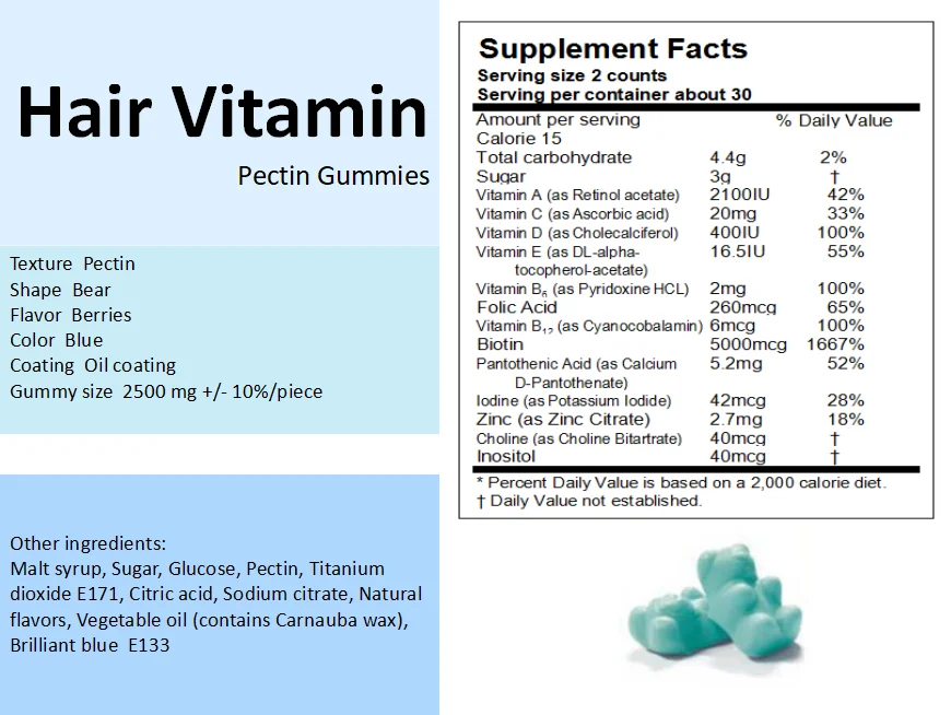 MULTIVITAMIN GUMMY PRIVATE LABEL CONTRACT MANUFACTURING GREAT TASTE Herbal Extract  Vegan MULTIVITAMIN VEGAN BIOTIN GUMMY CANDY