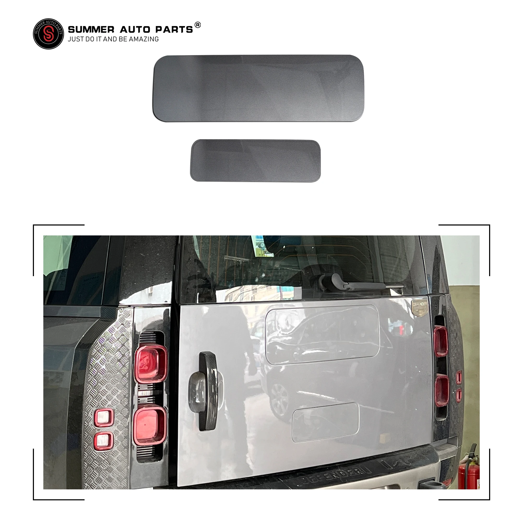 New Arrival  Glossy-Finished Surface Removal Kit Spare Wheel Cover Decoration Plate For Land Rover Defender Accessories