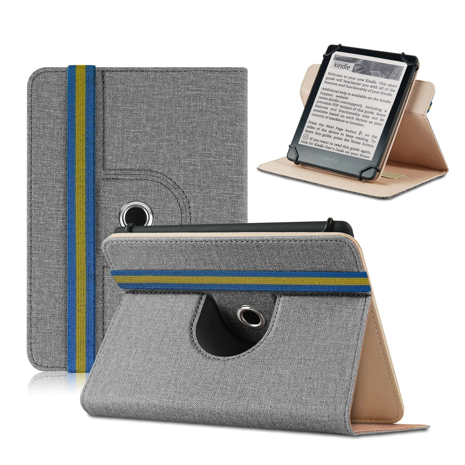 6/6.8 Inch Universal Case for kobo/ Pocketbook /kindle/sony e-book  Reader Rotating 360 Degree Protective Cover