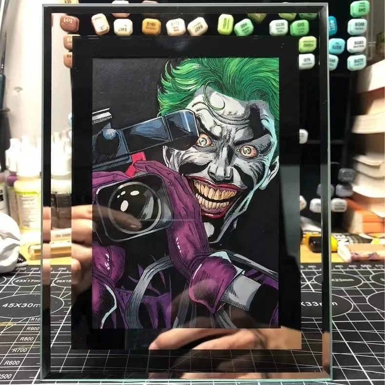 High quality creative 5 inch 6 inch glasses frames business a4 glass Japanese anime characters crystal picture photo frame