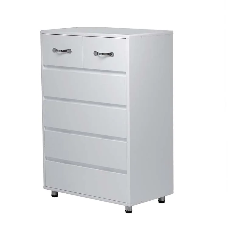 
Rasoo Six Drawers Modern White Classical Cabinet With Waterproof Steel Tube Legs 