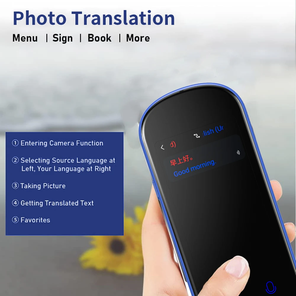 Z2 AI languages translation 3.1-Inch Real time two way 137 online languages 17 Offline arabic english language translator