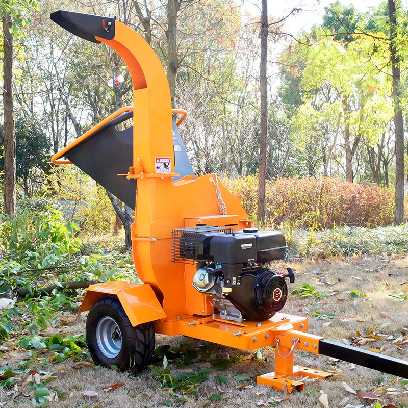 15hp K-maxpower 5 Inch Wood Chipping 600mm Dia Disc Gasoline Gasoline Wood Mini Wood Chipper Machine