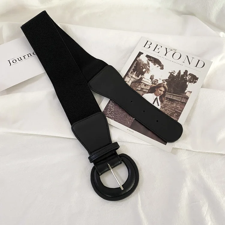 Women Fashion Leather Wide Belts For Coat Dress Decoration Vintage Ceinture Femme Pin Buckle Waist Seal Belt For Ladies