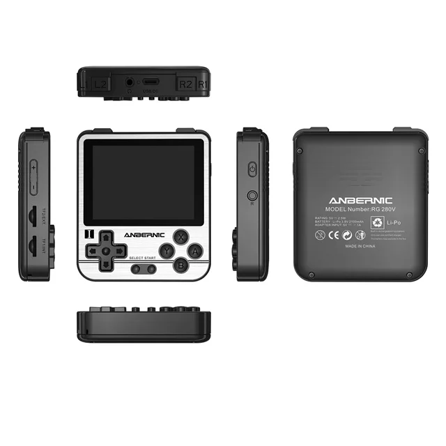 RG280V Ручной Чехол для телефона в виде ретро-игровой консоли 4770 Dual Core 1,0 ГГц 2,8 дюймов IPS экран ОСА полное ламинирование 16 Гб оперативной памяти, 32 Гб встроенной памяти, мини портативные игровые играть
