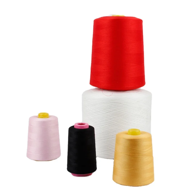 white color cotton 120 sewing threads polyester carbon sewing threads sewing threads kit