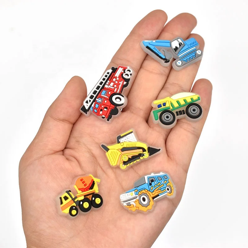 Wholoesole Concrete Truck Shoe Accessories Suv Car Croc Shoe Charms Fire Engine Croc Charms Of Sandal Shoes
