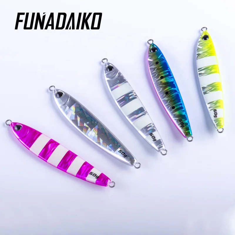 FUNADAIKO 2021 jig fishing lure fast metal 40g 60g 80g 100g saltwater casting artificial hard baits pike jig lures metal