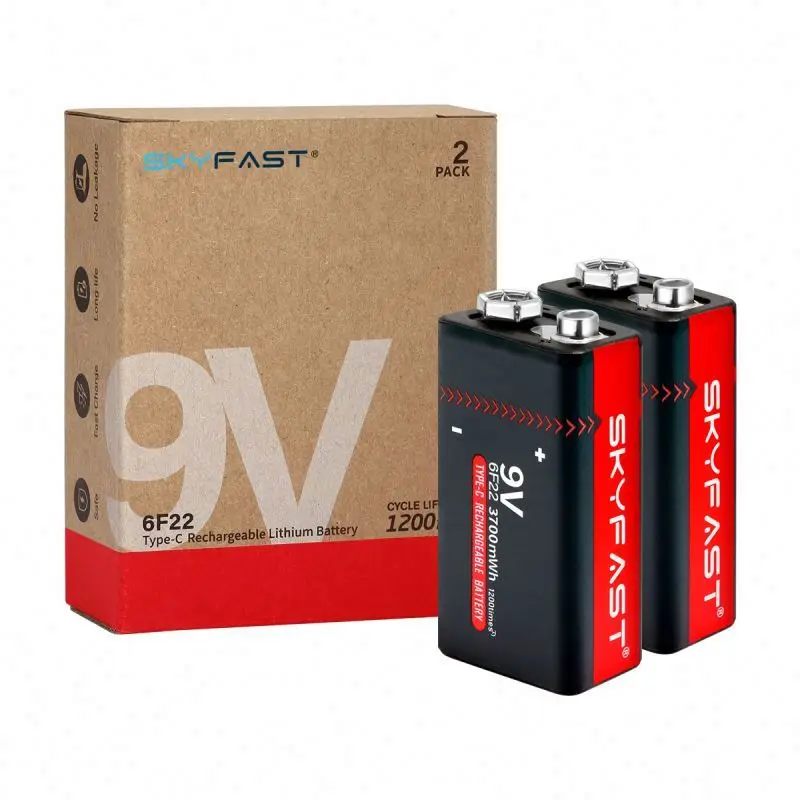 SKYFAST высокое качество 2 шт. микро USB 9 В литиевая аккумуляторная батарея 1200 мАч для рации металлоискатель массажер игрушка пульт дистанционного управления