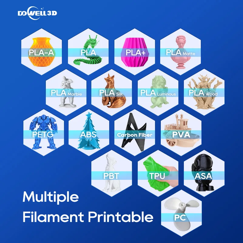 Dowell Industrial 1600mm Large 3D Printer Fast Speed easy operation Big Volume FDM PLA Carbon fiber 3d printer large