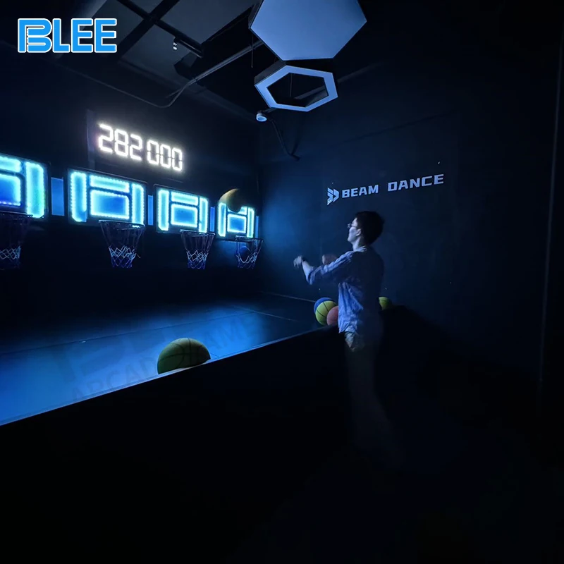Indoor sport interactive active led light arena game room Escape Maze Arena Activate Games Basketball
