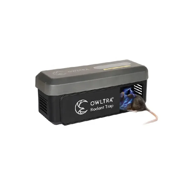 [Owltra] Outdoor Indoor Living Room Single Bottle Efficiently Safely Electric Rodent Trap High-Voltage Mouse Trap Rodent Traps